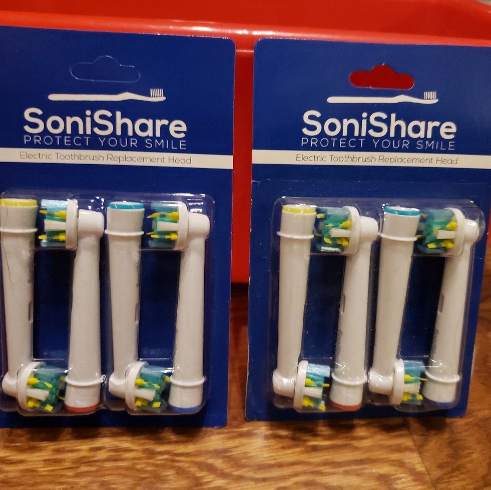 (Lot Of 2) (4 Pack SoniShare Electric Toothbrush)